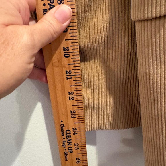 Vtg 80s  Corduroy Jacket Tan Blazer Men 37R Elbow Patches Academia Sport Coat - Picture 16 of 16